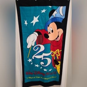 Disney World 25th Anniversary Mickey Mouse Beach Towel